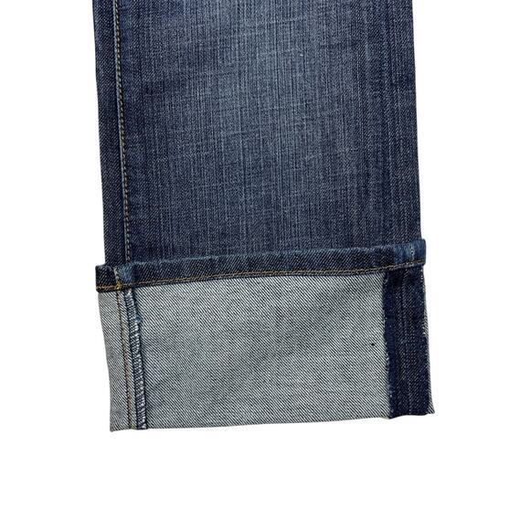 Bebe Vintage Y2K Carmen Cuffed Crop Jeans Rhinestones Dark Wash Womens 25 - Picture 6 of 10